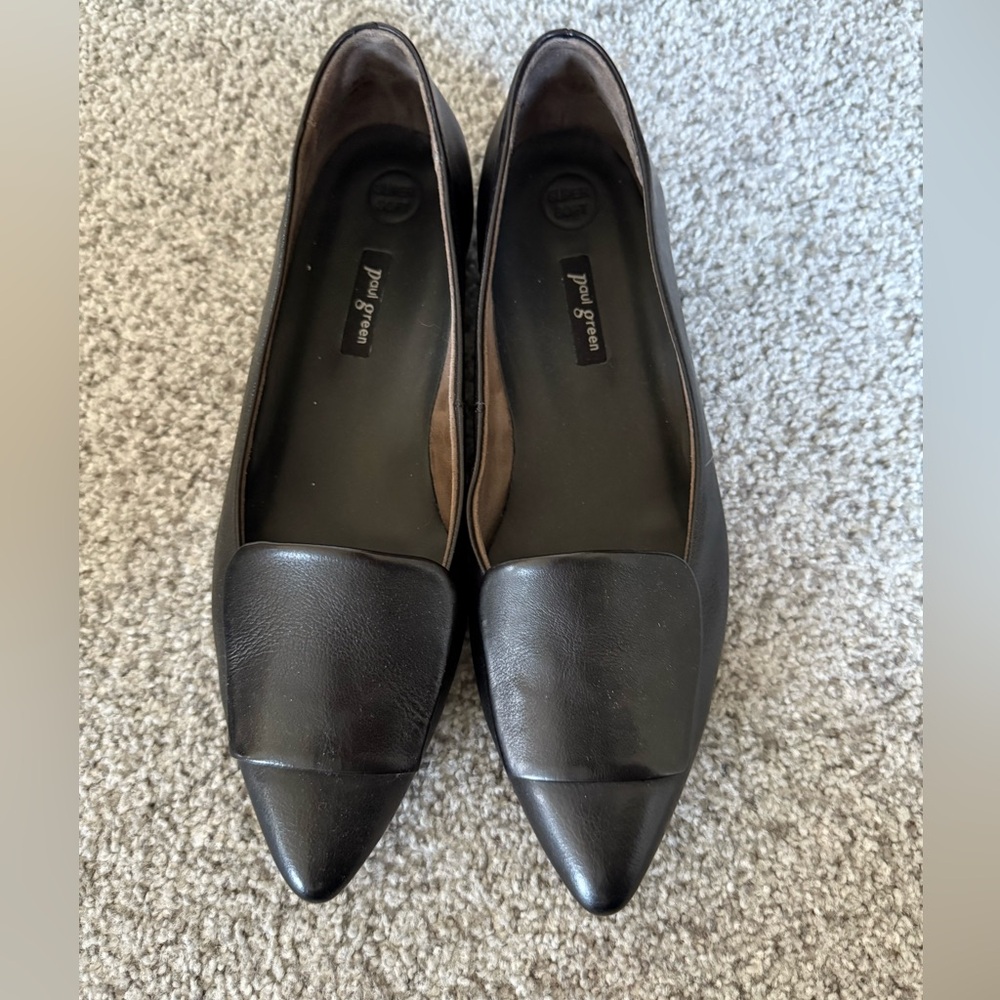 Paul Green Black Leather Loafers